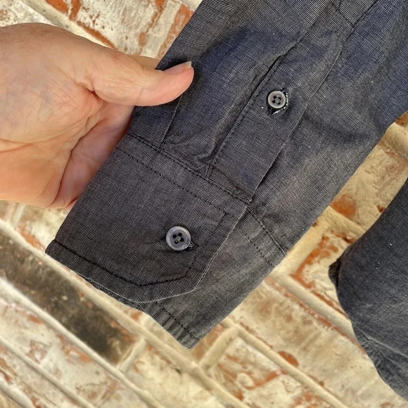 Eighty Eight Platinum Dark Gray Cotton Shirt - Picture 7 of 8